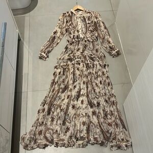 Zimmerman paisley silk chiffon maxi dress size 1
